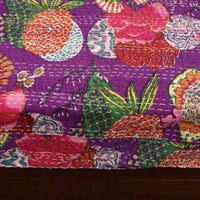 Purple - Jaipur Print Double Tagai Kantha Bed Cover 04