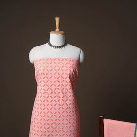 Applique Cutwork Cotton Unstitched Dress Material: Kurta, Bottom & Dupatta 24