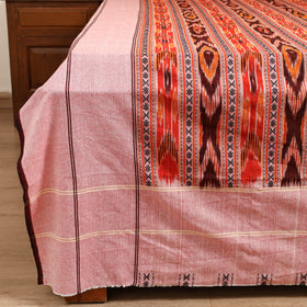 Peach - Pochampally Dabi Ikat Cotton Double Bedsheet Set (108 x 90 in) 14
