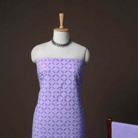 Applique Cutwork Cotton Unstitched Dress Material: Kurta, Bottom & Dupatta 25