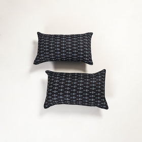 Black - pochampally ikat pillow covers (set of 2) 105