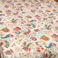 White - Jaipur Print Double Tagai Kantha Bed Cover 08