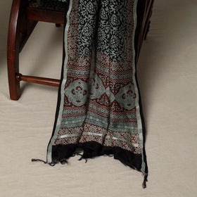 Bagh Hand Block Print Natural Dyed Chanderi Silk 3pc Unstitched Dress Material Suit Set 29