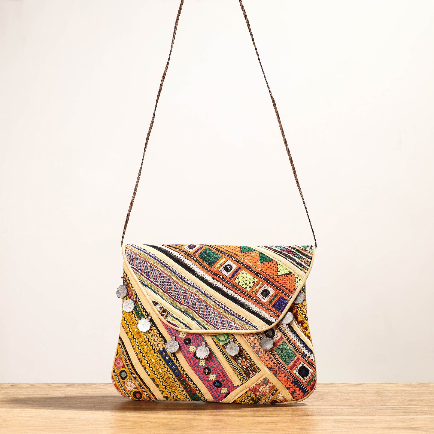 embroidery sling bag