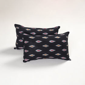 Black - pochampally ikat pillow covers (set of 2) 106