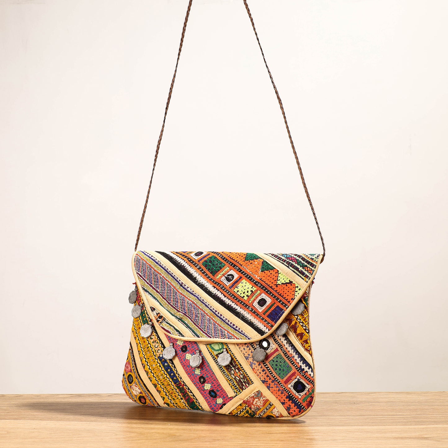 embroidery sling bag