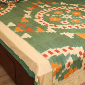 Green - Pochampally Ikat Cotton Double Bedsheet Set (108 x 90 in) 16