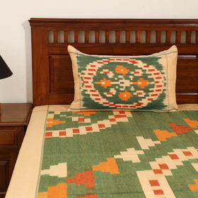 Green - Pochampally Ikat Cotton Double Bedsheet Set (108 x 90 in) 16