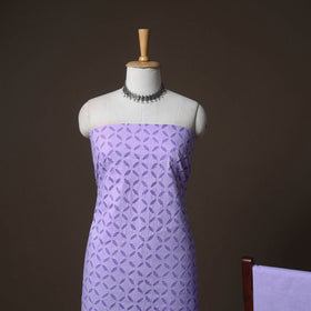 Applique Cutwork Cotton Unstitched Dress Material: Kurta, Bottom & Dupatta 27