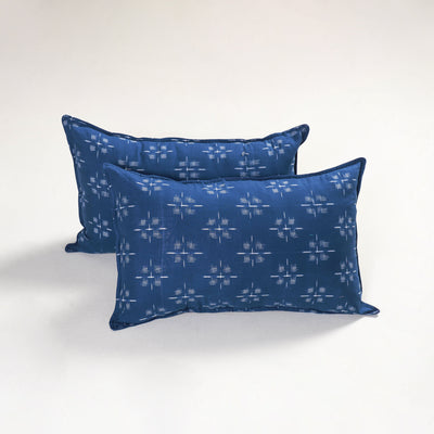 Blue - pochampally ikat pillow covers (set of 2) 107