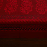 Red - Block Print Cotton Bagh Double Bed Sheet (108 x 90 in) 02