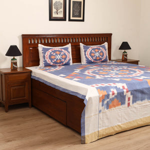 Pochampally Ikat Cotton Double Bedsheet Set (108 x 90 in) 17