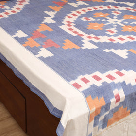 Blue - Pochampally Ikat Cotton Double Bedsheet Set (108 x 90 in) 17