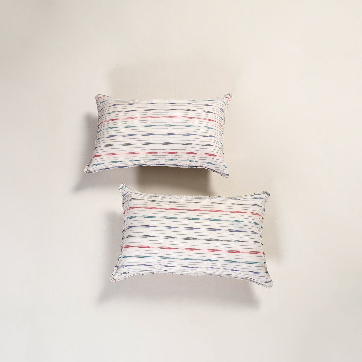 White - pochampally ikat pillow covers (set of 2) 108