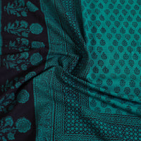 Green - Block Print Cotton Bagh Double Bed Sheet (108 x 90 in) 03