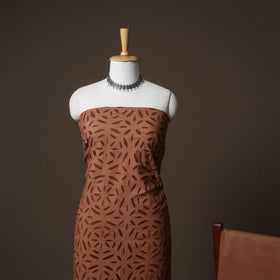 Applique Cutwork Cotton Unstitched Dress Material: Kurta, Bottom & Dupatta 29