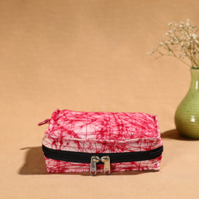 Pink Multipurpose Jewellery Bag with 4 Storage Pockets