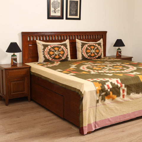 Pochampally Ikat Cotton Double Bedsheet Set (108 x 90 in) 19