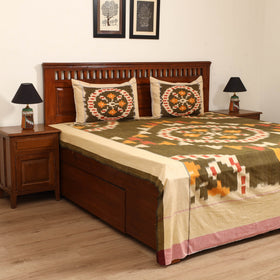 Green - Pochampally Ikat Cotton Double Bedsheet Set (108 x 90 in) 19