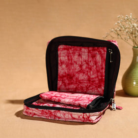 Pink Multipurpose Jewellery Bag with 4 Storage Pockets