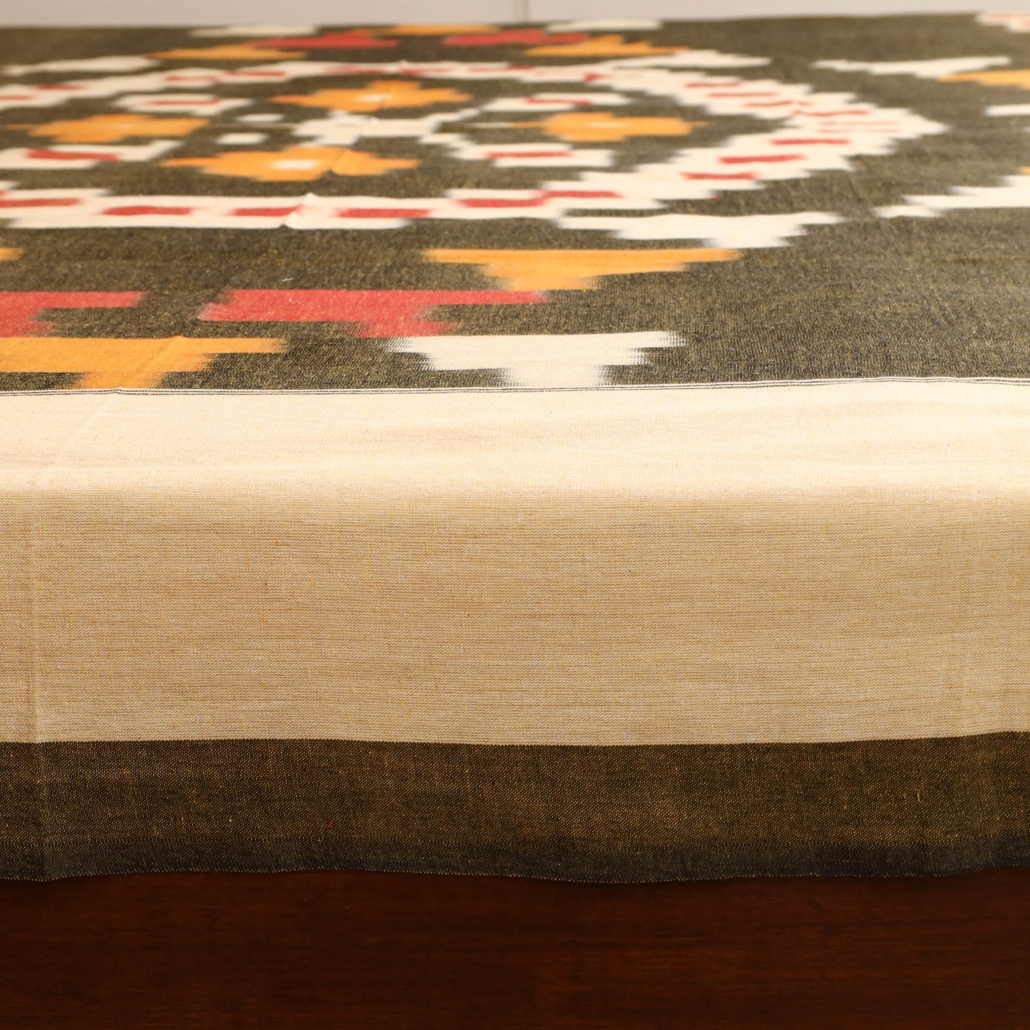 Green - Pochampally Ikat Cotton Double Bedsheet Set (108 x 90 in) 19