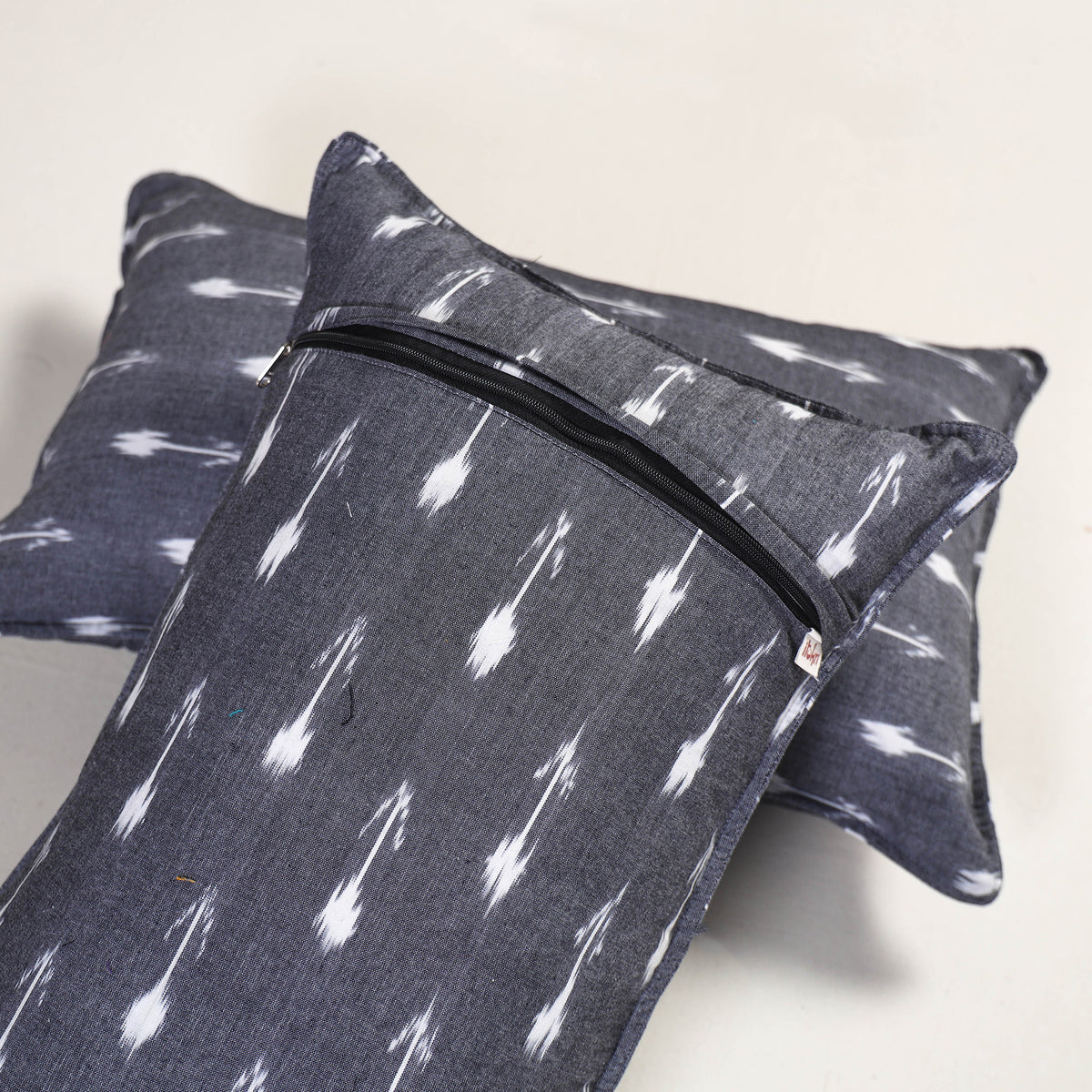 Grey - pochampally ikat pillow covers (set of 2) 110