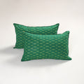 Green - pochampally ikat pillow covers (set of 2) 111