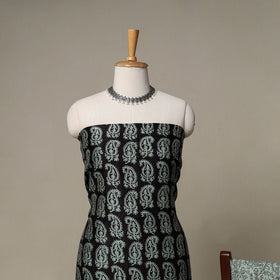 Bagh Hand Block Print Natural Dyed Chanderi Silk 3pc Unstitched Dress Material Suit Set 34