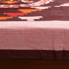 Maroon - Pochampally Ikat Cotton Double Bedsheet Set (108 x 90 in) 20