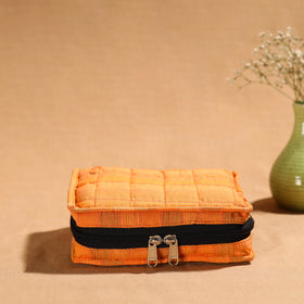 Orange Multipurpose Jewellery Bag with 4 Storage Pockets