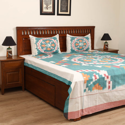 Pochampally Ikat Cotton Double Bedsheet Set (108 x 90 in) 21