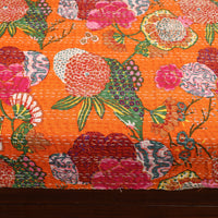 Orange - Jaipur Print Double Tagai Kantha Bed Cover 15