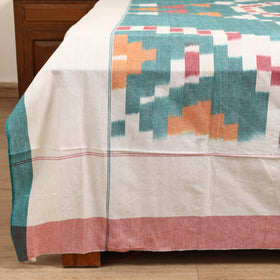 Green - Pochampally Ikat Cotton Double Bedsheet Set (108 x 90 in) 21
