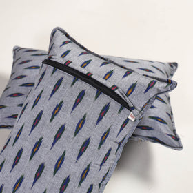 Grey - pochampally ikat pillow covers (set of 2) 112