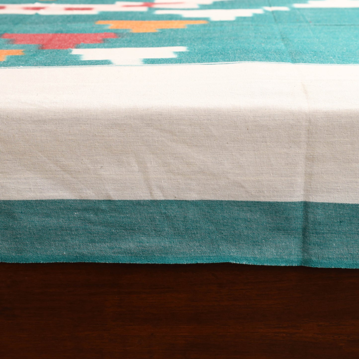 Green - Pochampally Ikat Cotton Double Bedsheet Set (108 x 90 in) 21