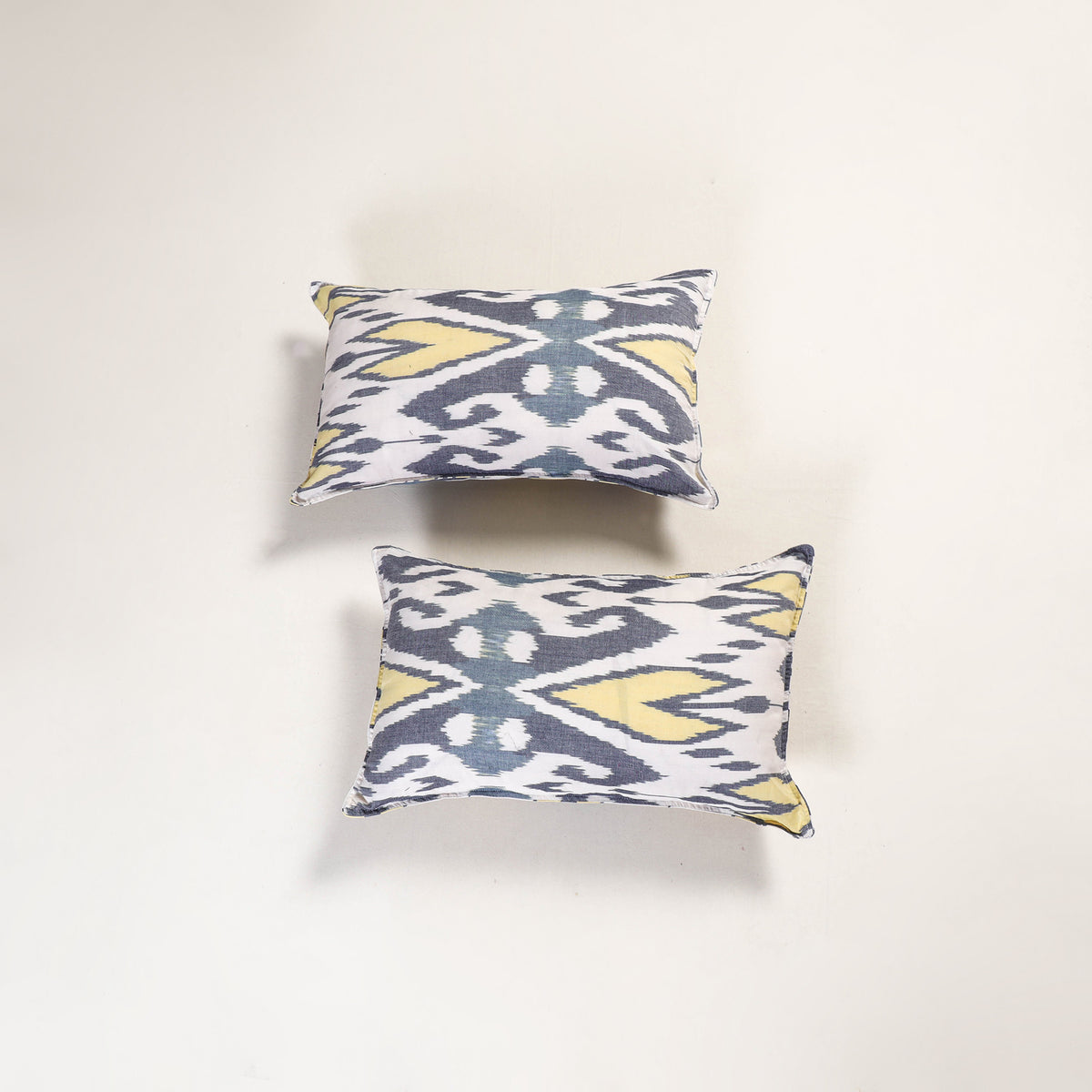 White - pochampally ikat pillow covers (set of 2) 113