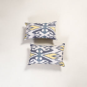 White - pochampally ikat pillow covers (set of 2) 113