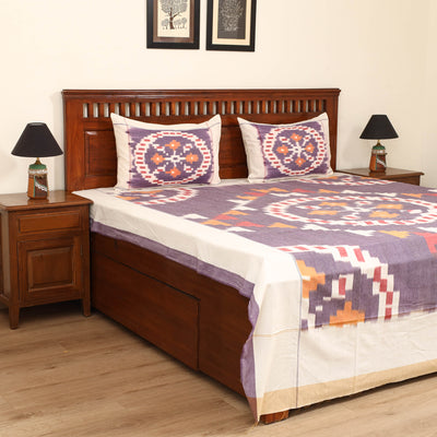 Pochampally Ikat Cotton Double Bedsheet Set (108 x 90 in) 22