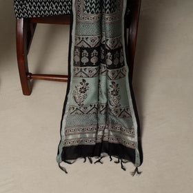 Bagh Hand Block Print Natural Dyed Chanderi Silk 3pc Unstitched Dress Material Suit Set 36