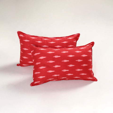 Red - Pochampally Ikat Pillow Covers (Set of 2) 114