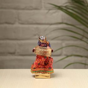  Rajasthani Puppet Couple Handmade Tealight Candle Holders (Set of 2) 