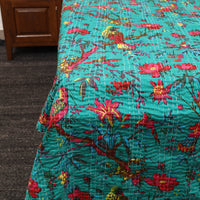 Green - Jaipur Print Double Tagai Kantha Bed Cover 18