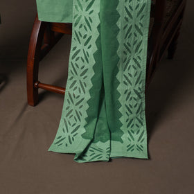 Applique Cutwork Cotton Unstitched Dress Material: Kurta, Bottom & Dupatta 34