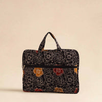 Black - Handmade Quilted Cotton Laptop Bag 17