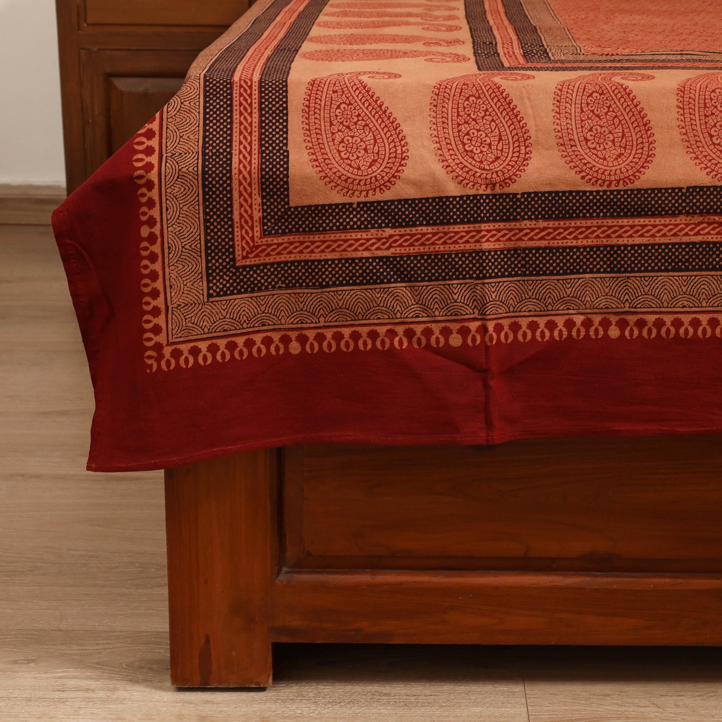 Bagh Hand Block Print Cotton Single Bedsheet (90 x 60 in) 12