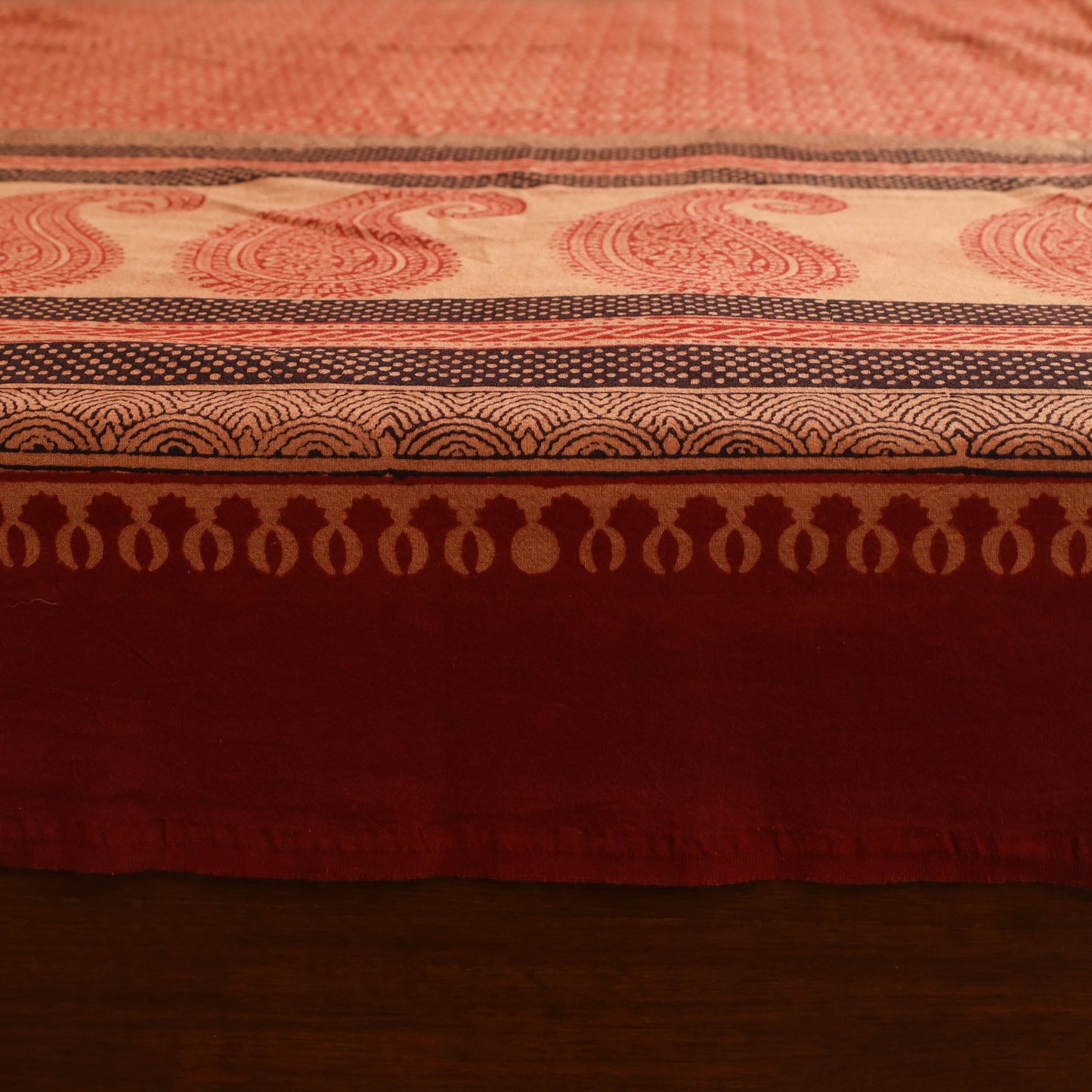 Bagh Hand Block Print Cotton Single Bedsheet (90 x 60 in) 12