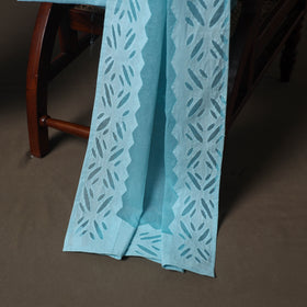 Applique Cutwork Cotton Unstitched Dress Material: Kurta, Bottom & Dupatta 35