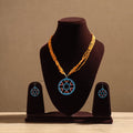  Tikuli Art Handpainted Wooden Necklace Set 