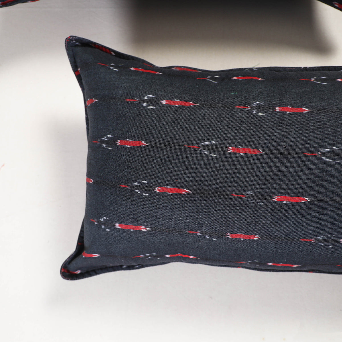 Black - pochampally ikat pillow covers (set of 2) 118