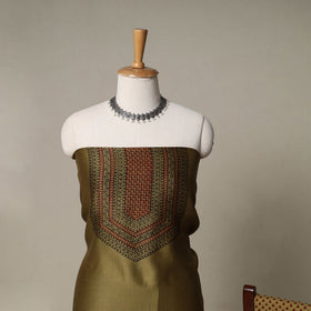 Bagh Hand Block Print Natural Dyed Chanderi Silk 3pc Unstitched Dress Material Suit Set 41